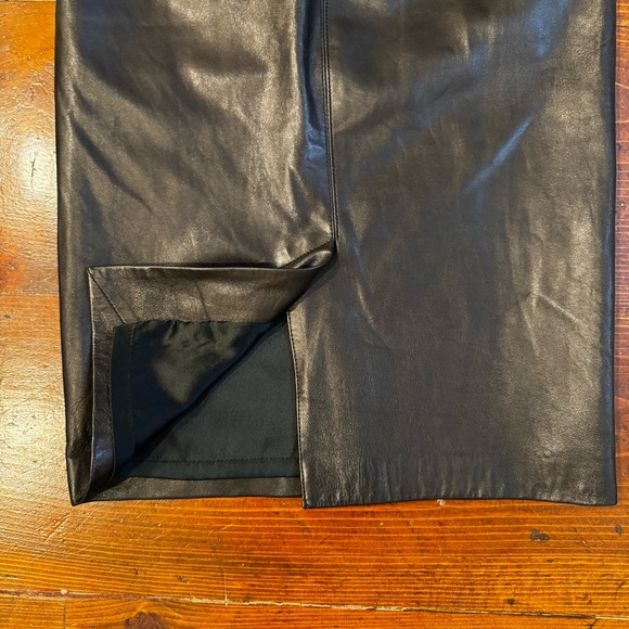 Diane Von Furstenberg Black Leather Pencil Skirt. Size‎ 6 - Picture 10 of 11